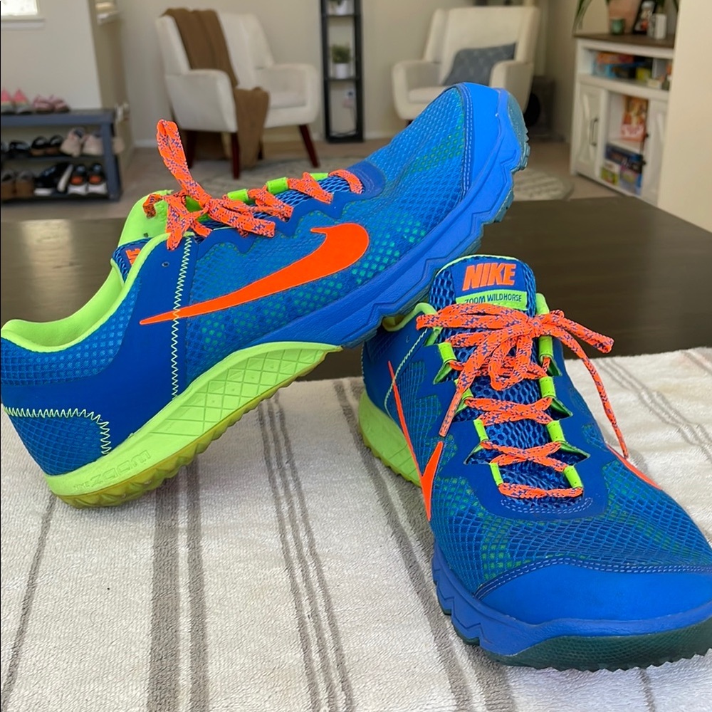 Nike Zoom Wildhorse Prize Blue Orange Lime 2013 Size 13  599118-483